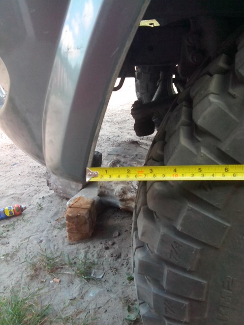 Расстояние от колеса до бампера УАЗ Патриот с установленной проставкой