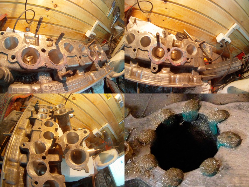 Стыковка впускного коллектора с каналами гбц