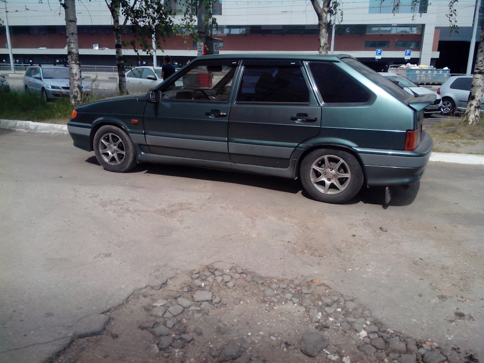 Занижение ВАЗ 2114. Спил перед 2, зад 3 витка