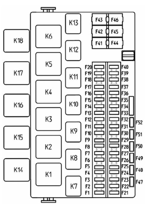 Блок предохранителей Гранта