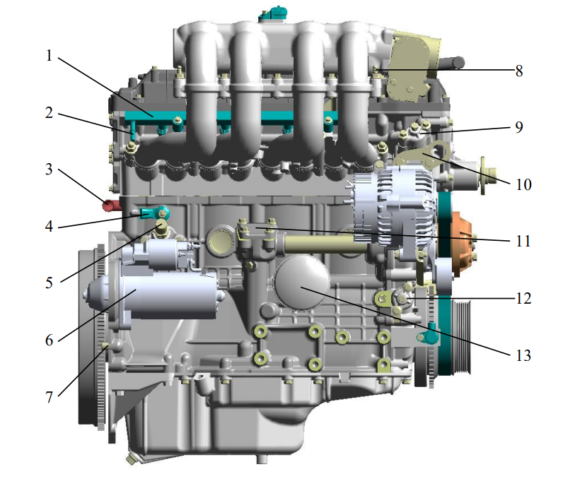 Вид двигателя ZMZ PRO ЗМЗ-409051.10 слева