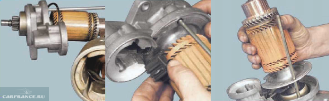 Удаляем стопор и ротор