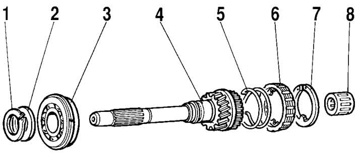 Схема первичного вала Шевроле Нива