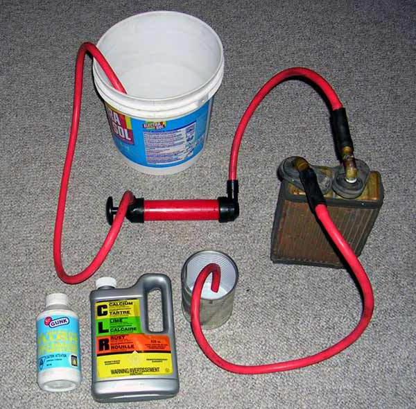 Промывка радиатора печки