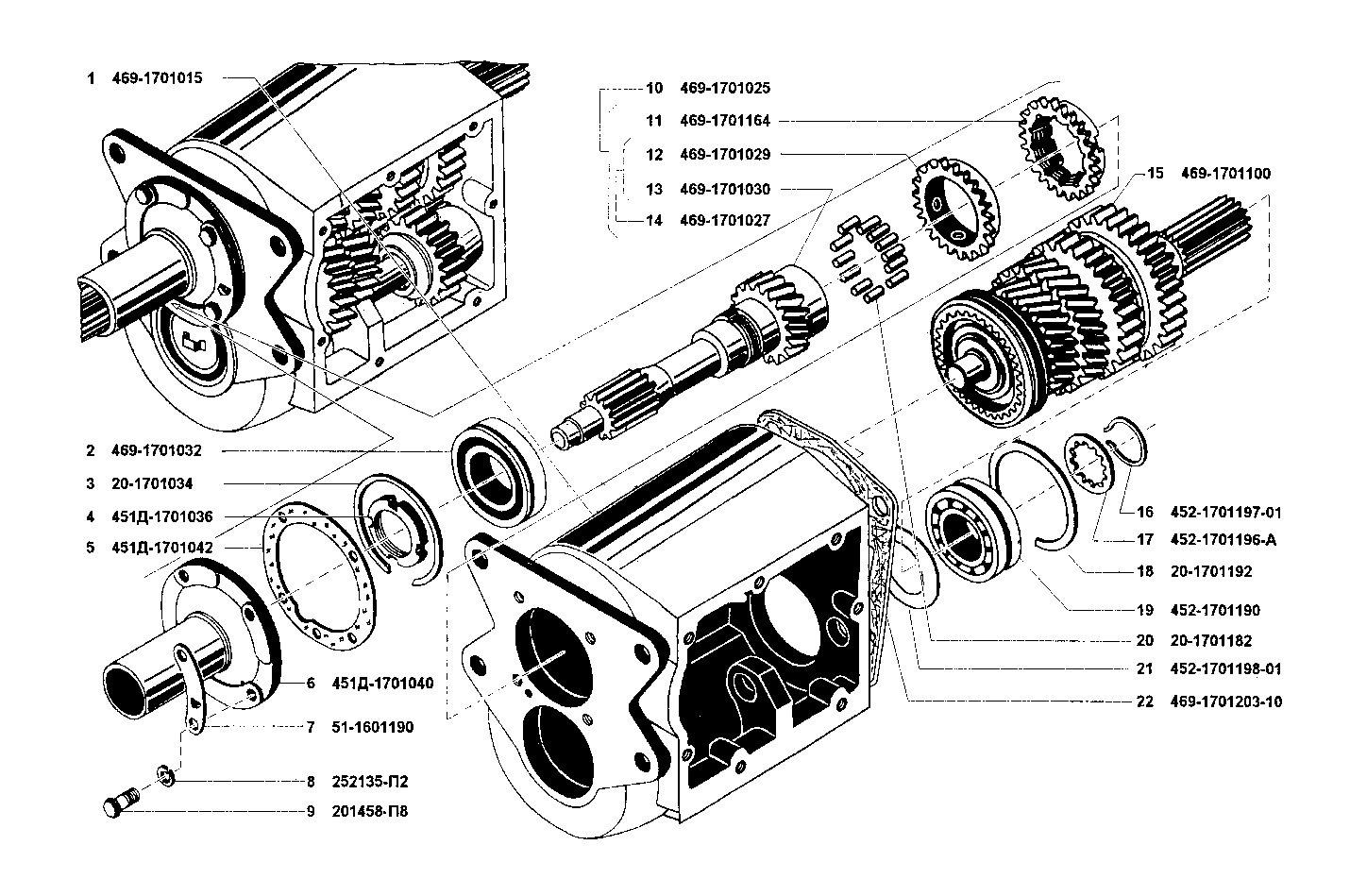 Схема КПП УАЗ 469