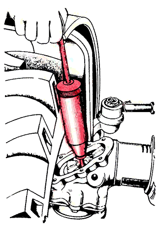 Удаление масла из верхней конической пары колесного редуктора