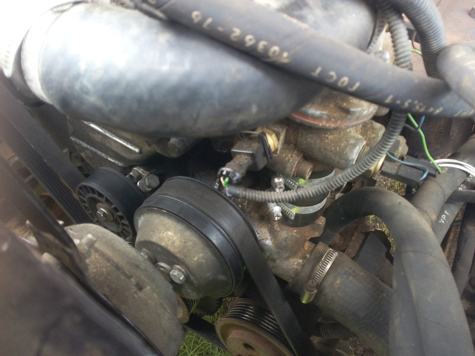 Установка вентилятора с ременным приводом на ЗМЗ 406