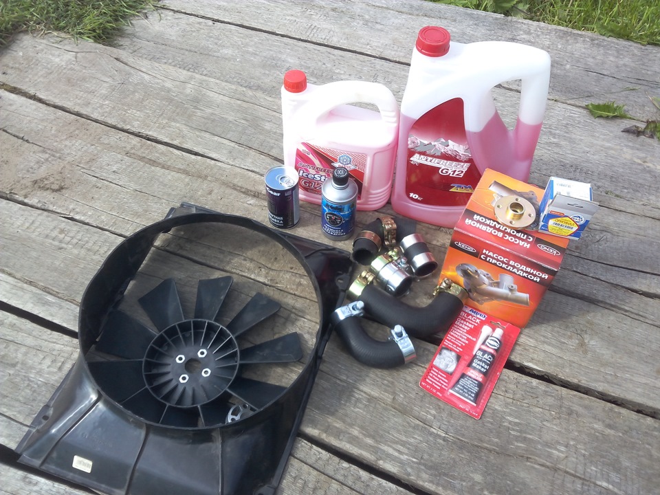 Установка вентилятора с ременным приводом на ЗМЗ 406