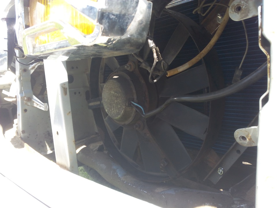 Установка вентилятора с ременным приводом на ЗМЗ 406