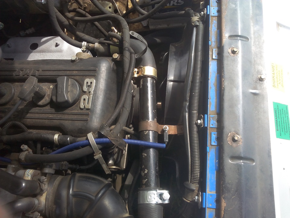 Установка вентилятора с ременным приводом на ЗМЗ 406