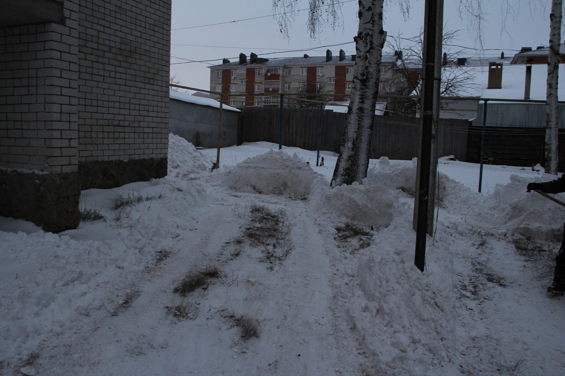 Лопата самодельная для чистки снега на НИВУ